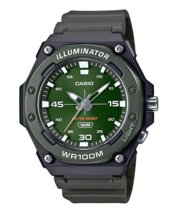 Orologio Casio Standard Analogico Cinturino in Resina Quadrante Verde Quarzo MW-620H-3AV 100M Uomo