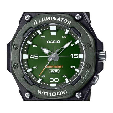 Orologio Casio Standard Analogico Cinturino in Resina Quadrante Verde Quarzo MW-620H-3AV 100M Uomo