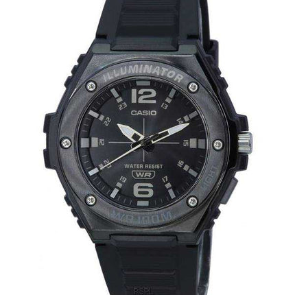 Orologio da uomo Casio standard analogico quadrante nero al quarzo MWA-100HB-1A MWA100HB-1 100M