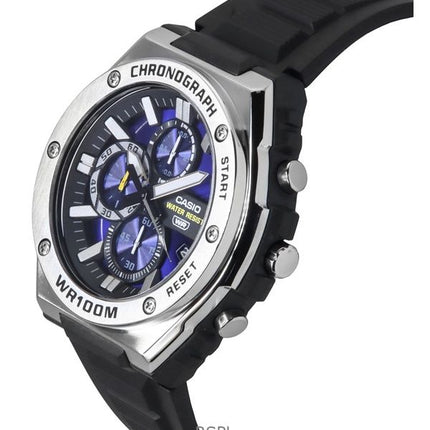 Casio Standard Analog Cronografo Cinturino in Resina Quadrante Blu Quarzo MWA-300H-2AV 100M Orologio da Uomo