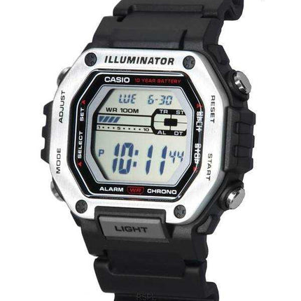 Orologio da uomo Casio Standard digitale quadrante nero al quarzo MWD-110H-1A MWD110H-1 100M