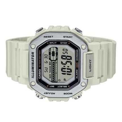 Orologio Casio Standard Digitale Cinturino in Resina Bianca Quarzo MWD-110H-8AV 100M Uomo