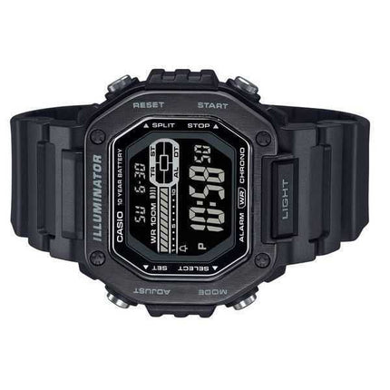 Casio Standard Digital Cinturino in resina nera Quadrante blu Quarzo MWD-110HB-1BV 100M Orologio da uomo