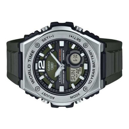 Casio Standard Analog Digital Resin Strap Green Dial Quartz MWQ-100-3AV 100M Orologio da uomo