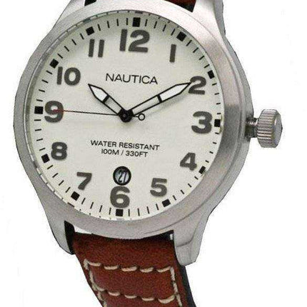 Orologio da uomo con quadrante color crema data N09560G BFD 101 di Nautica