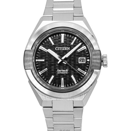 Orologio da uomo Citizen Serie 8 870 in acciaio inossidabile con quadrante nero automatico NA1036-56E 100M