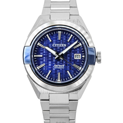 Orologio da uomo Citizen Serie 8 870 in acciaio inossidabile con quadrante blu automatico NA1037-53L 100M