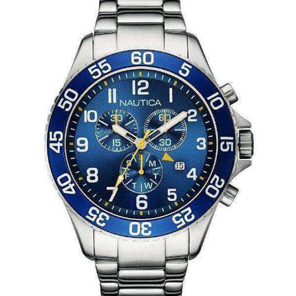 Orologio Nautica Cronografo quadrante blu con quadrante dell'orologio NAI17508G