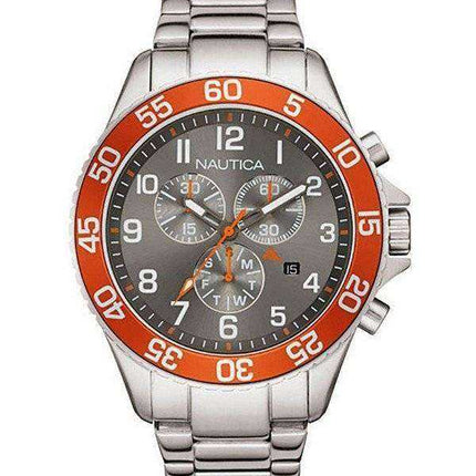 Orologio da uomo Nautica al quarzo con quadrante grigio con quadrante NAI17511G