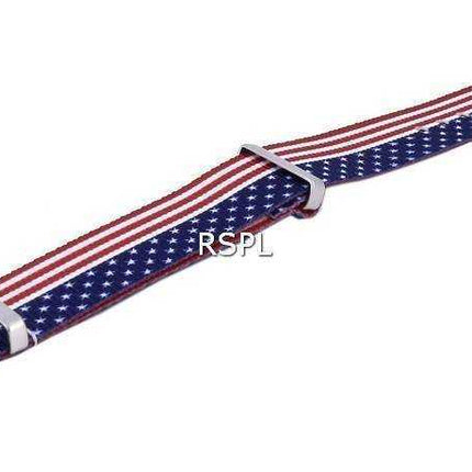 Rapporto NATO27 Cinturino per orologio in poliestere da 22 mm con motivo bandiera nazionale USA