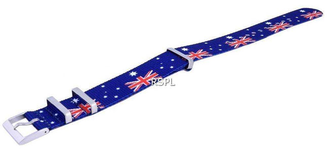 Rapporto NATO30 Cinturino per orologio in poliestere da 22 mm con motivo bandiera nazionale australiana