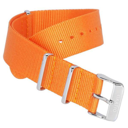 Ratio NATOR01 Cinturino per orologio in nylon arancione da 20 mm