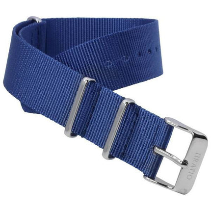 Ratio NATOR03 Cinturino per orologio in nylon blu navy da 20 mm