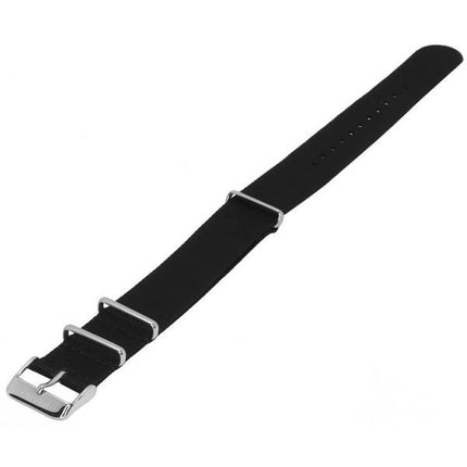 Ratio NATOR04 Cinturino per orologio in nylon nero da 20 mm
