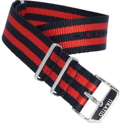 Ratio NATOR05 Cinturino per orologio in poliestere multicolore da 20 mm e nero