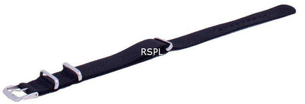 Ratio Brand NATOS13 Cinturino in nylon nero 18 mm