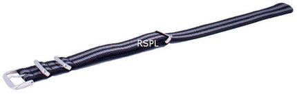 Rapporto Marca NATOS16 Cinturino in Nylon Grigio 18mm