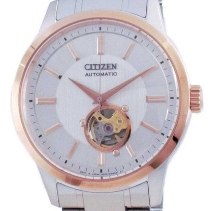 Orologio da uomo Citizen meccanico a cuore aperto in acciaio inossidabile NB4024-95A 100M