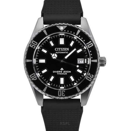 Orologio da uomo Citizen Promaster Fujitsubo Super Titanium cinturino in poliuretano quadrante nero automatico subacqueo NB6021-