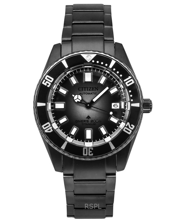 Orologio da uomo Citizen Promaster Fujitsubo Super Titanium quadrante nero automatico subacqueo NB6025-59H 200M