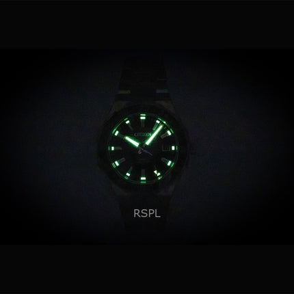 Orologio da uomo Citizen Series 8 GMT in acciaio inossidabile con quadrante nero automatico NB6031-56E 100M