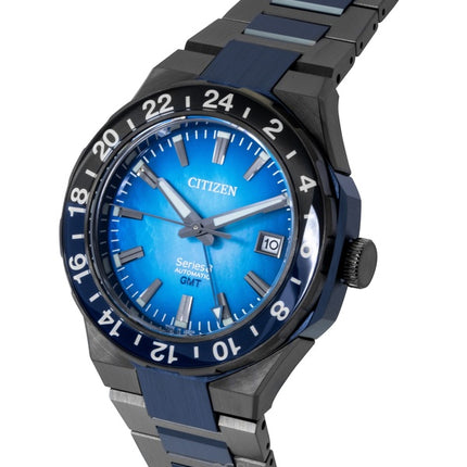Orologio da uomo Citizen Series 8 880 Limited Edition GMT in acciaio inossidabile blu madreperla automatico NB6036-52N 100M