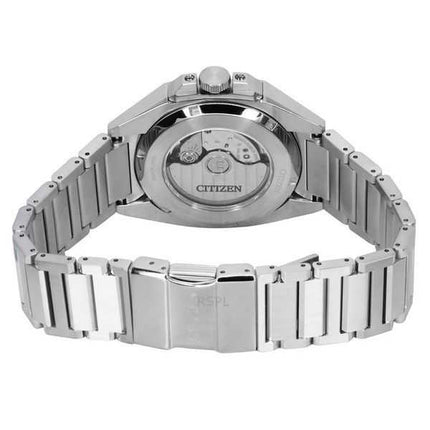 Orologio da uomo Citizen Series 8 in acciaio inossidabile con quadrante nero automatico NB6050-51E 100M