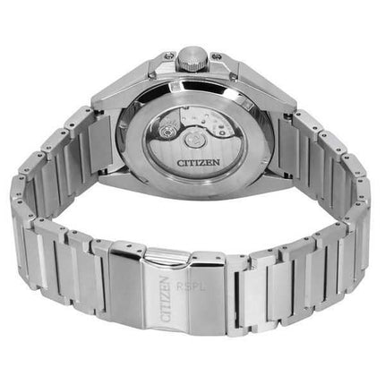 Orologio da uomo Citizen Series 8 in acciaio inossidabile con quadrante verde automatico NB6050-51W 100M