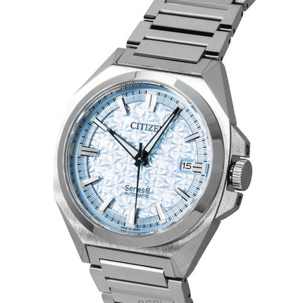 Orologio da uomo Citizen Series 8 Limited Edition in acciaio inossidabile azzurro automatico NB6051-59L 100M