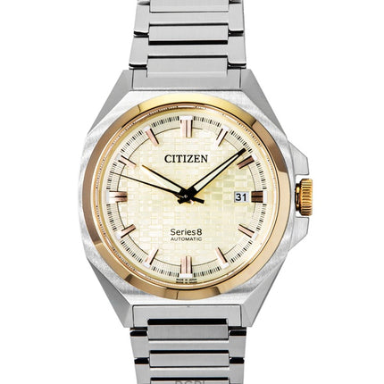 Orologio da uomo Citizen Serie 8 831 in acciaio inossidabile con quadrante champagne automatico NB6059-57P 100M