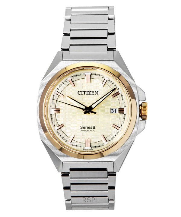 Orologio da uomo Citizen Serie 8 831 in acciaio inossidabile con quadrante champagne automatico NB6059-57P 100M
