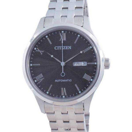 Orologio da uomo Citizen meccanico quadrante nero in acciaio inossidabile NH7501-85H