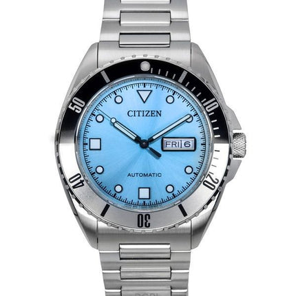 Orologio da uomo Citizen Sport in acciaio inossidabile con quadrante blu chiaro automatico NH7530-52L 100M
