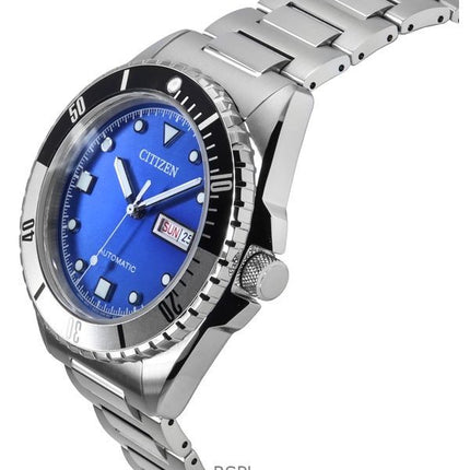 Orologio da uomo Citizen Sport in acciaio inossidabile con quadrante blu automatico NH7530-52M 100M