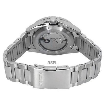 Orologio da uomo Citizen Sport in acciaio inossidabile con quadrante nero automatico NH7531-50E 100M