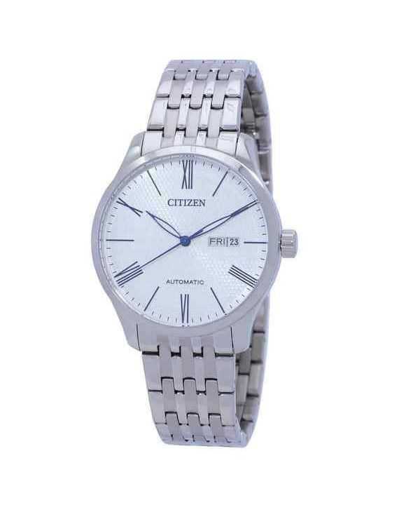 Orologio da uomo Citizen in acciaio inossidabile con quadrante bianco automatico NH8350-59B