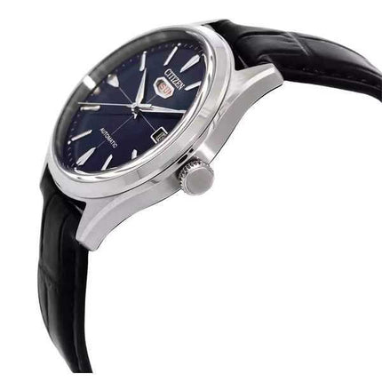 Orologio da uomo Citizen automatico con cinturino in pelle e quadrante blu NH8390-20L