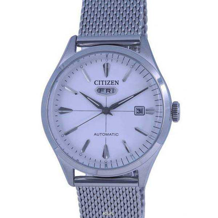 Orologio da uomo Citizen C7 Series in acciaio inossidabile con quadrante bianco automatico NH8390-89A