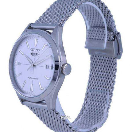 Orologio da uomo Citizen C7 Series in acciaio inossidabile con quadrante bianco automatico NH8390-89A