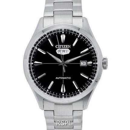 Orologio da uomo Citizen serie C7 in acciaio inossidabile con quadrante nero automatico NH8391-51E