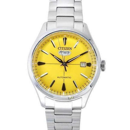 Orologio da uomo automatico Citizen C7 in acciaio inossidabile con quadrante giallo NH8391-51Z