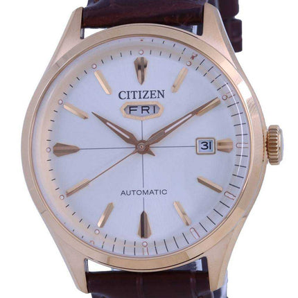 Orologio da uomo Citizen C7 quadrante bianco in pelle automatico NH8393-05A