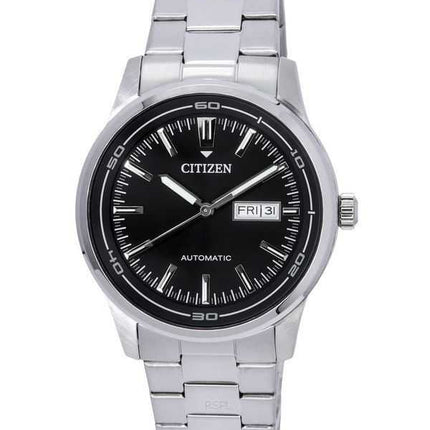 Orologio da uomo Citizen in acciaio inossidabile con quadrante nero automatico NH8400-87E 100M