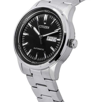 Orologio da uomo Citizen in acciaio inossidabile con quadrante nero automatico NH8400-87E 100M