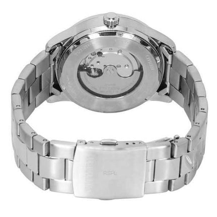 Orologio da uomo Citizen in acciaio inossidabile con quadrante nero automatico NH8400-87E 100M