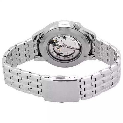 Orologio da uomo Citizen in acciaio inossidabile Open Heart quadrante blu automatico NH9130-84L