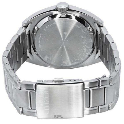 Orologio da uomo Citizen classico in acciaio inossidabile con quadrante nero automatico NJ0100-71E 100M