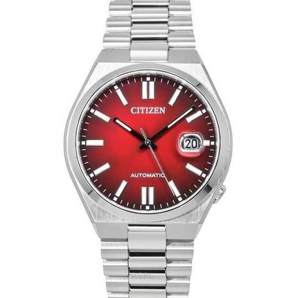 Orologio da uomo Citizen Tsuyosa in acciaio inossidabile con quadrante bordeaux automatico NJ0150-56W