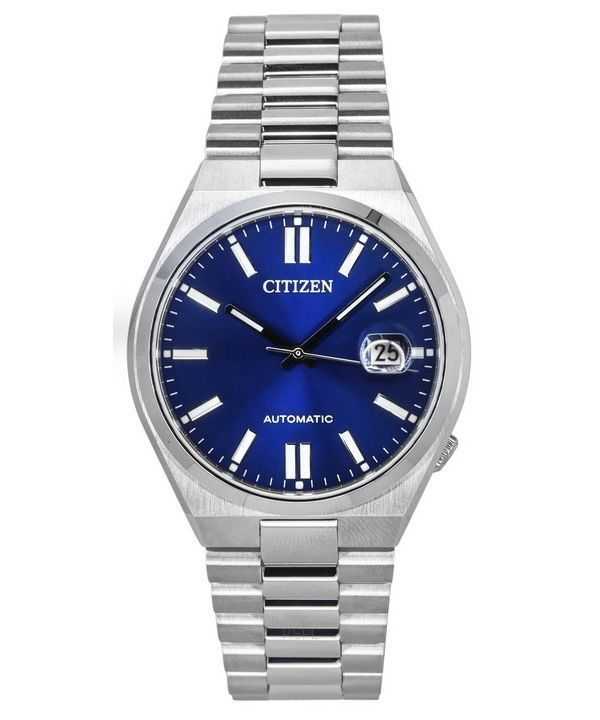 Orologio da uomo Citizen Tsuyosa in acciaio inossidabile con quadrante blu automatico NJ0150-81L
