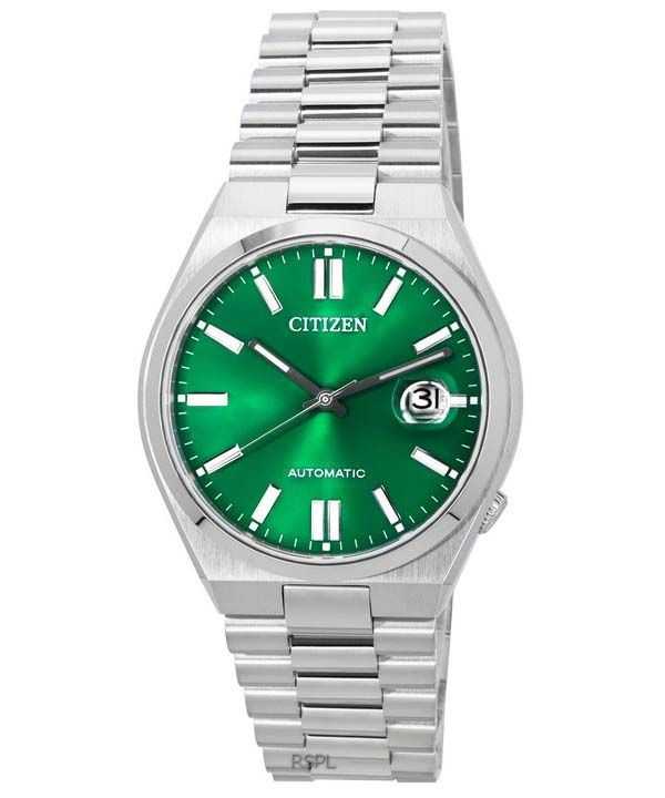 Orologio da uomo Citizen Tsuyosa in acciaio inossidabile con quadrante verde automatico NJ0150-81X